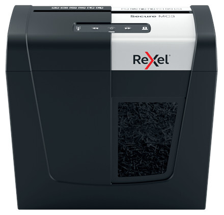 

Шредер Rexel SECURE MC3 EU черный (секр.P-5)/фрагменты/3лист./10лтр./скрепки/скобы