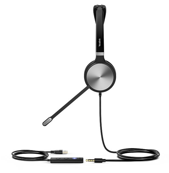 Гарнитура с 1 наушником Yealink UH36 MONO-TEAMS, цвет серебристый/черный