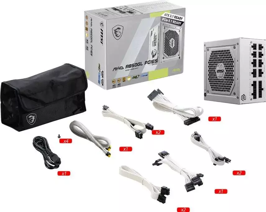 Блок питания MSI MAG A850GL PCIE5 WHITE