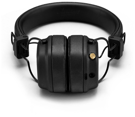 Гарнитура накладные Marshall Major IV черный беспроводные bluetooth оголовье (MAJOR IV BLACK)