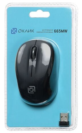 Мышь Oklick Мышь 665MW 1025130, цвет черный