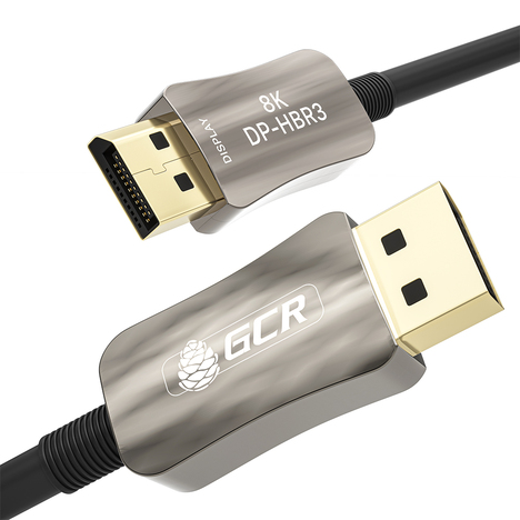 GCR Кабель 2.0m оптический DP v1.4 Ultra HD 8K 60Hz, 4K 144Hz, HBR3, 32.4 Гбит/с, GCR-54779
