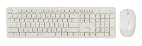 Клавиатура+мышь Oklick KB+M 240M 1091258, цвет белый