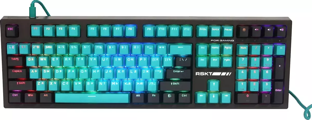 Клавиатура Raskat Клавиатура KM002-GREEN, цвет темно-серый