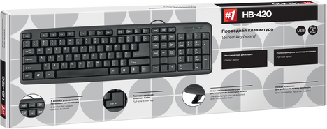 Клавиатура Defender HB-420 45420, цвет черный