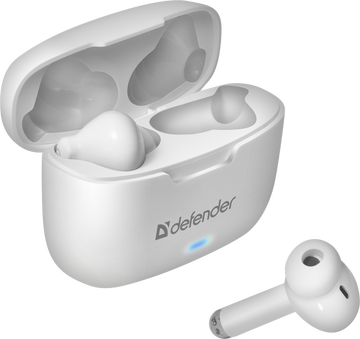 Bluetooth-гарнитура Defender Twins 903, цвет белый