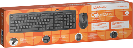 Клавиатура+мышь Defender Dakota C-270 45270, цвет черный