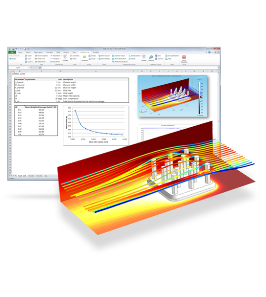 Модуль «LiveLink™ for Excel®» для программы COMSOL Multiphysics®
