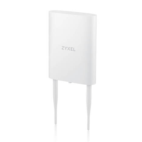 Zyxel Zyxel NebulaFlex NWA55AXE hybrid outdoor access point, 802.11a / b / g / n / ac / ax (2.4 and 5 GHz), external 2x2 antennas (included), up to 575 + 1200 Mbps, 1xLAN GE, anti- 4G / 5G, no Captive portal and WPA-Enterprise support, IP55, PoE only, PoE injector included