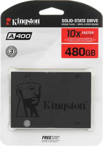 Внутренний твердотельный накопитель Kingston A400 SATA3 2.5" 7mm 480GB
