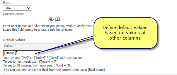 KWizCom Form Default Values