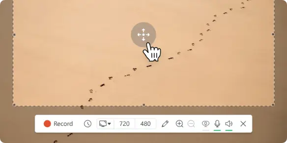 Запись экрана в Icecream Screen Recorder