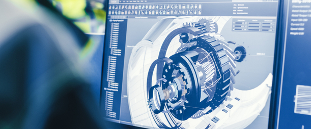 Изображение. Монитор с открытой программой САПР