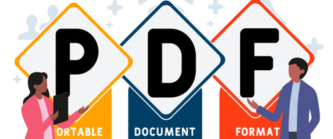 Изображение. Рисунок. Аббревиатура формата PDF в графическом стиле