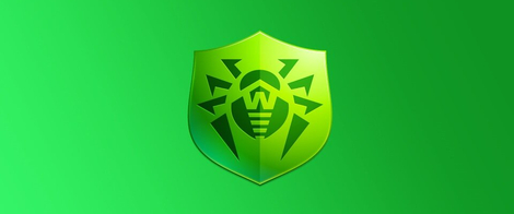 Изображение. Логотип антивируса Доктор Веб на зеленом фоне