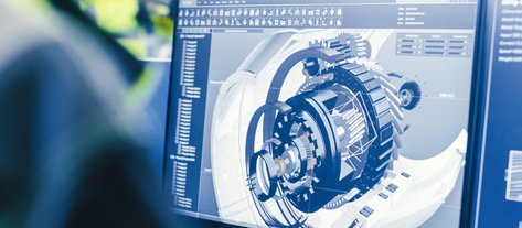 Изображение. Монитор с открытой программой САПР