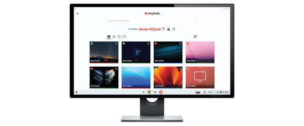 Изображение. На экране компьютера отображено окно программы AnyDesk с официальными лицензиями