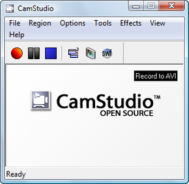 Стартовое окно программы CamStudio